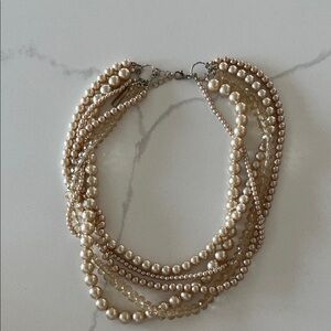 Elegant Pearl Multi-Strand Necklace